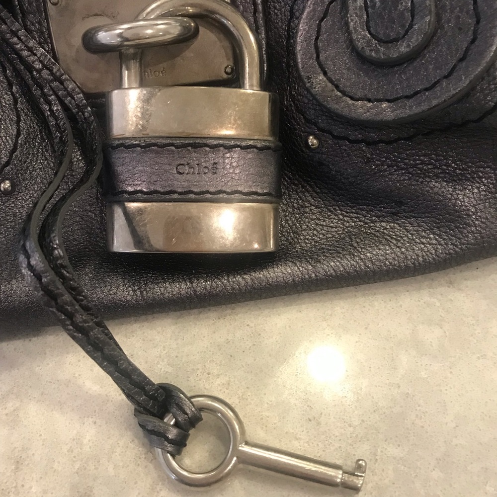 Chloe Paddington Purse Gunmetal Silver